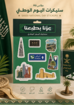 ستيكر شيت اليوم الوطني A6